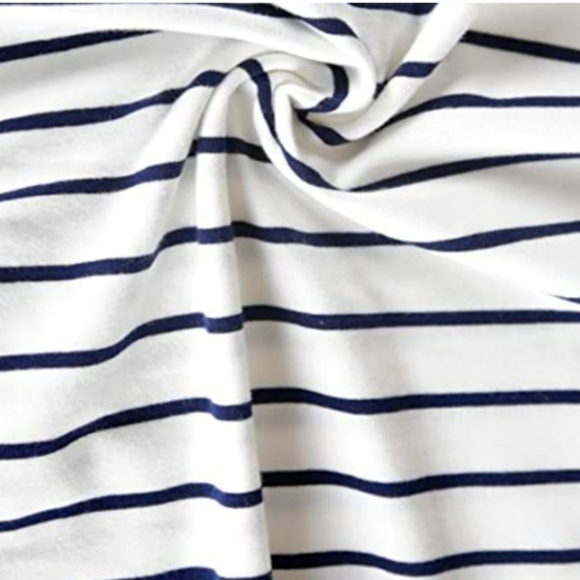 Maternity/Nursing, Size L, White & Navy Dress - Picture 5 of 5